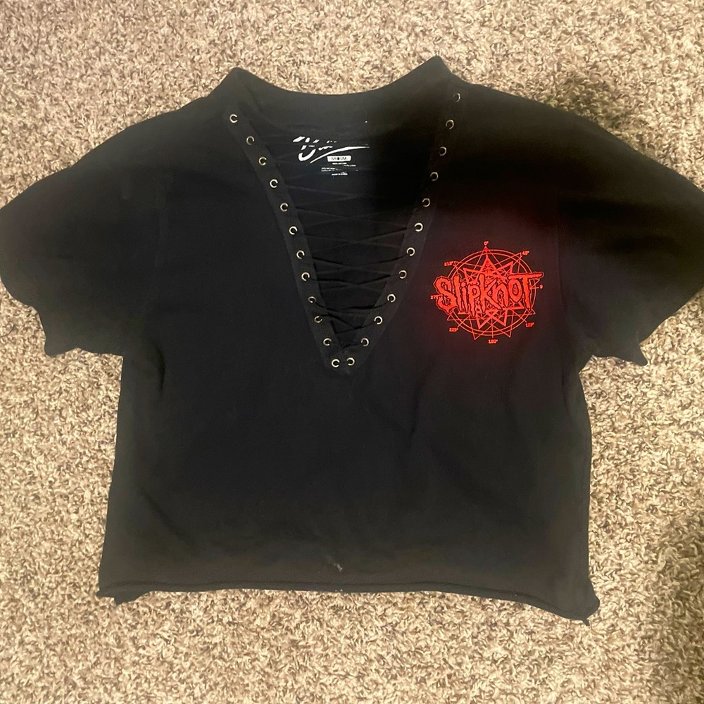 Slipknot crop top band tee